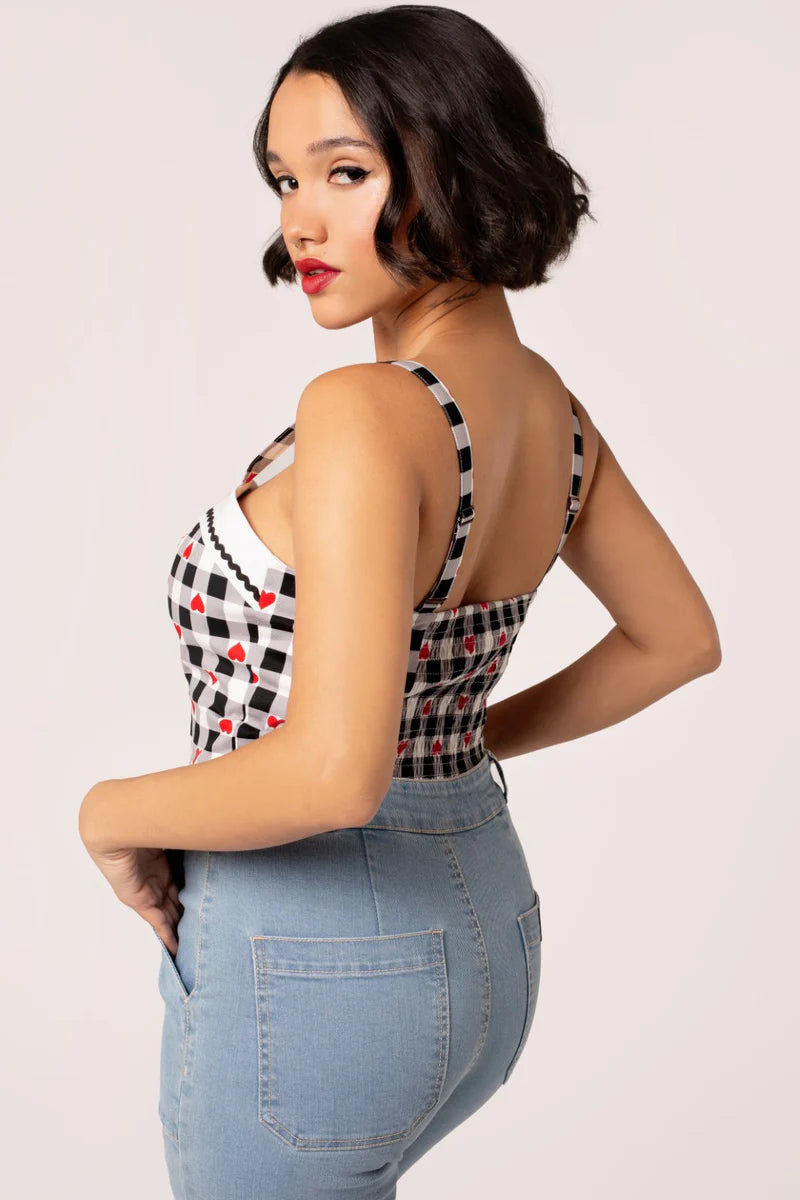 Leonie Top Black White