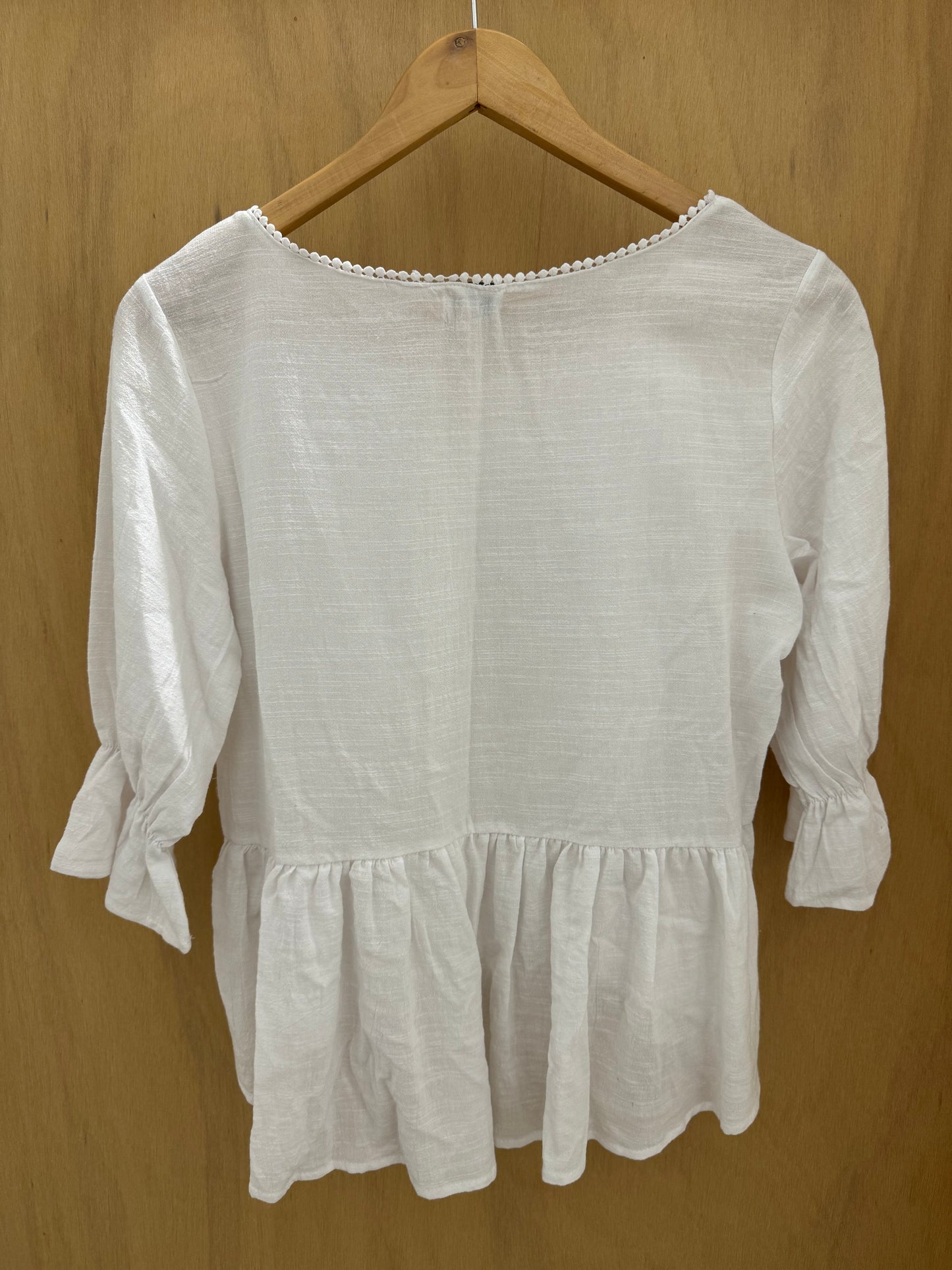 Aliana Boho Top White