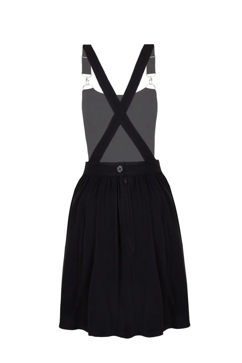 Destroya Pinafore Dress Black