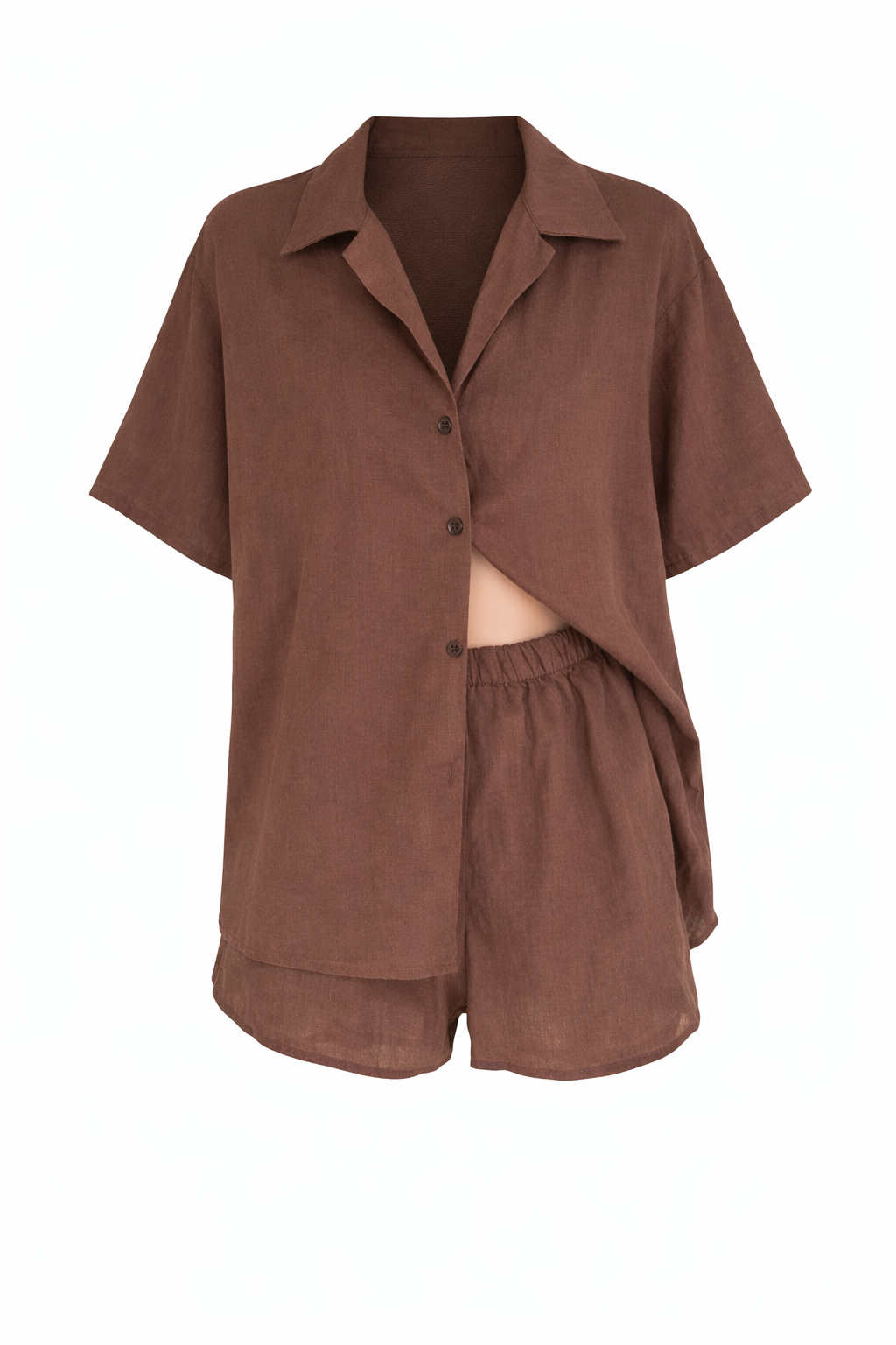 By Frankie Linen Set Chocolate