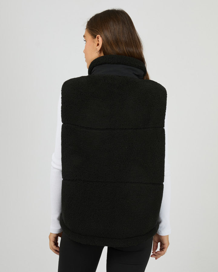 Cosy Club Teddy Vest Black